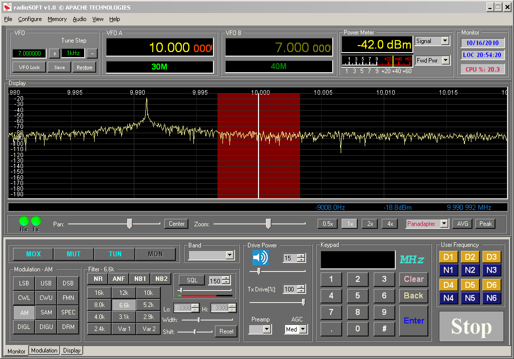 radioSOFT 1.0 GUI